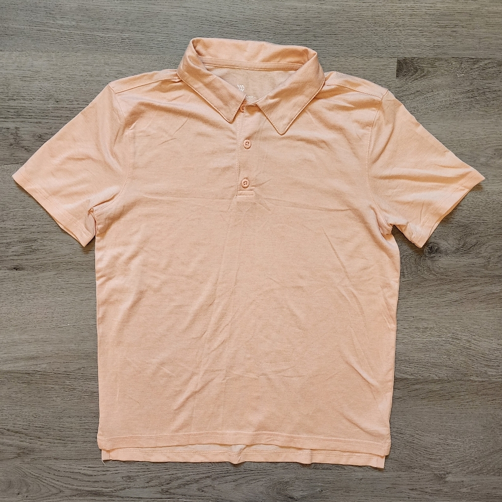 All in Motion Boy's Orange Short Sleeve Pullover Golf Activewear Polo Large L